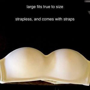 large strapless nude bra